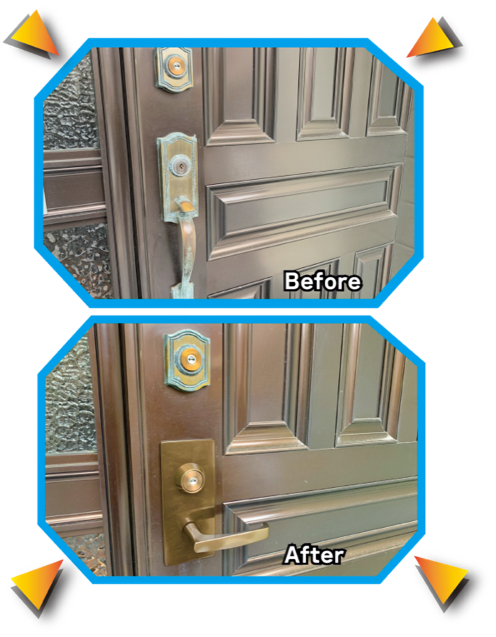 サムラッチ錠レバーハンドルへ交換